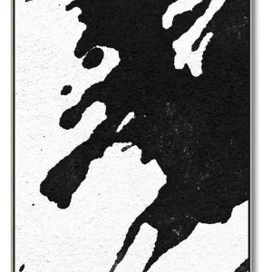 Modern Black and White Abstract Canvas Wall Art, Original Oil Painting, Living Room Wall Art DecorDecor no. 22