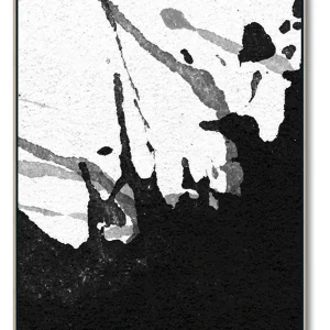 Modern Black and White Abstract Canvas Wall Art, Original Oil Painting, Living Room Wall Art Decor no. 24