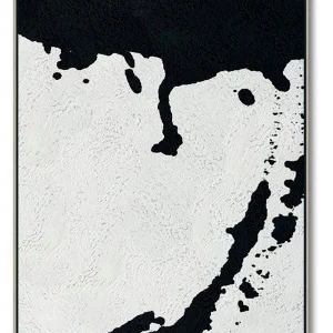 Oversized Black and White Abstract Canvas Wall Art, Original Oil Painting, Living Room Wall Art Decor no. 27