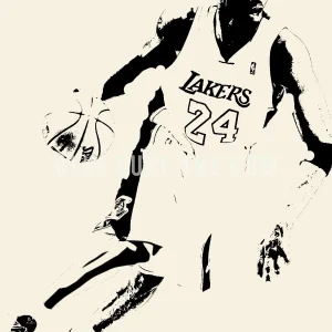 Kobe Mamba Oil Painting on Canvas