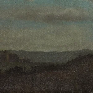 Paysage, effet du soir