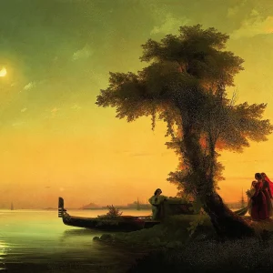 View of the Venetian lagoon. 1841